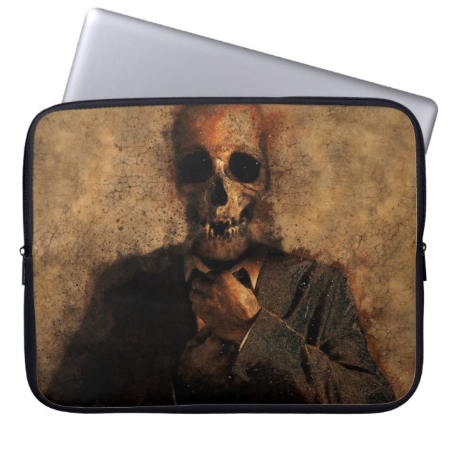 Capa Para Notebook Morte de textura de fundo do crânio humano (Frente)
