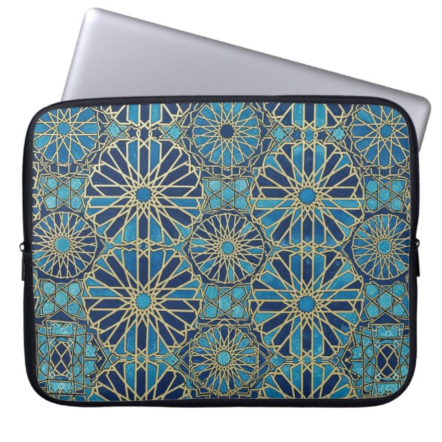 Capa Para Notebook mosaico azul (Frente)