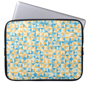 Capa Para Notebook Mosaico em azul e laranja
