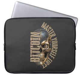 Capa Para Notebook Motivação BTC | Crânio | Bitcoin crypto