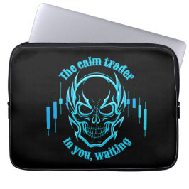 Capa Para Notebook Motivação para Negociação | Caveira | Trader Calmo