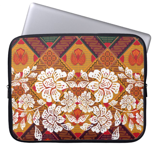 Capa Para Notebook Motivos batidos indonésios com planta muito distin (Frente)