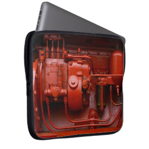 Capa Para Notebook Motor do trator vermelho