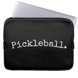 Capa Para Notebook Motto "Pickleball" Curvo Negro Divertido