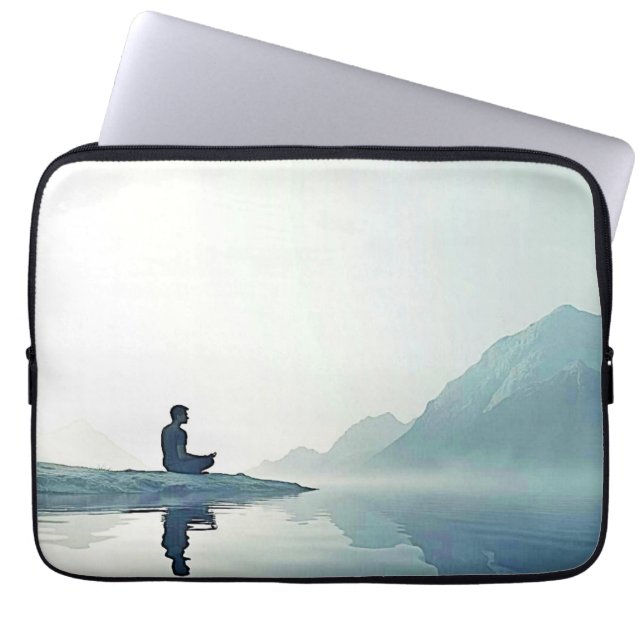 Capa Para Notebook Mountain Zen Design de Meditação Pacífica (Frente)