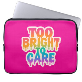 Capa Para Notebook Muito Brilhante para se importar - Tipografia Neon