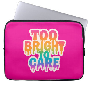 Capa Para Notebook Muito Brilhante para se importar - Tipografia Neon