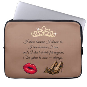 Capa Para Notebook Muito Glam Para se Importar – Citação Chic