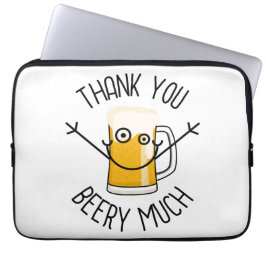 Capa Para Notebook Muito Obrigado Cerveja - Rosto Engraçado