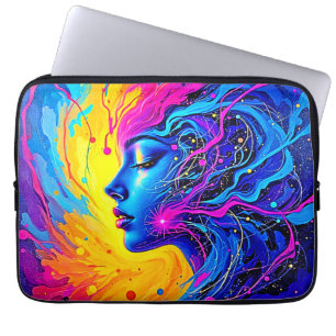 Capa Para Notebook Mulher Abstrato de Dreamy Colorful