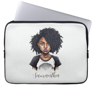 Capa Para Notebook Mulher Afro Chic e Classy
