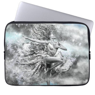 Capa Para Notebook Mulher dança nas nuvens - Sentimento - Pintura