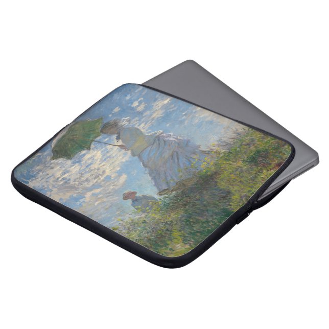 Capa Para Notebook Mulher de Claude Monet com Parasol (The Stroll) (Frente Topo)
