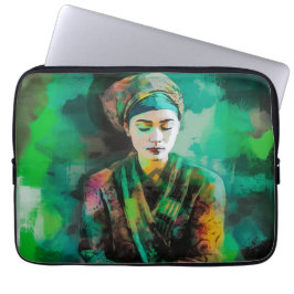 Capa Para Notebook Mulher em Verde