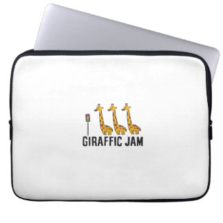 Capa Para Notebook Mulher Giraffic Jam Funny Giraffe Giraffe Pun Cute