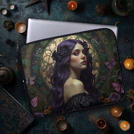 Capa Para Notebook Mulher Gótica Art Nouveau