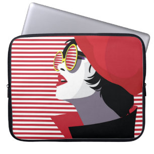 Capa Para Notebook Mulher moda em estilo pop art.