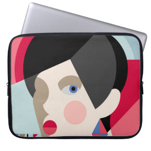 Capa Para Notebook Mulher na moda fascinante. Estilo modernista mulhe