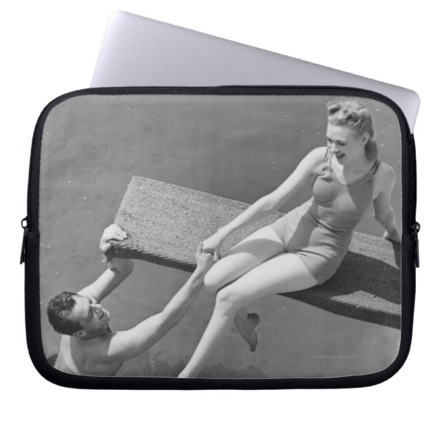 Capa Para Notebook Mulher no conselho de mergulho (Frente)