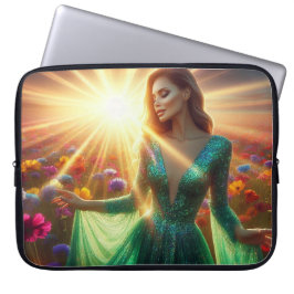 Capa Para Notebook Mulher Usando Bolsa de Eletrônicos para Laptop de 