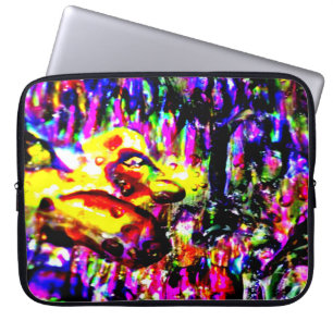 Capa Para Notebook Multicoloração Luminosa Iridescente Única Orgânica