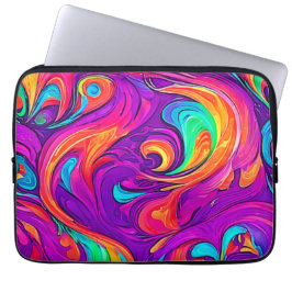 Capa Para Notebook Mundo Colorido: Padrões Fluidos