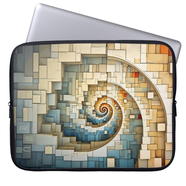 Capa Para Notebook Mundo de Willem: Monograma Fibonacci Naturals (Frente)