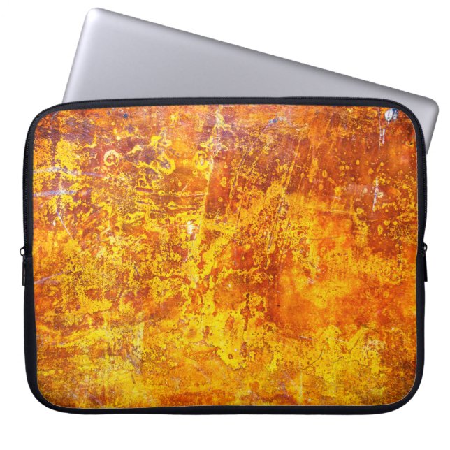 Capa Para Notebook muro de betão de abstrato laranja de fundo, (Frente)