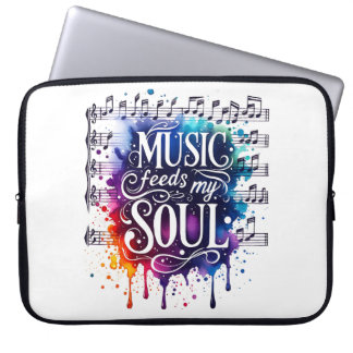 Capa Para Notebook Música alimenta minha alma