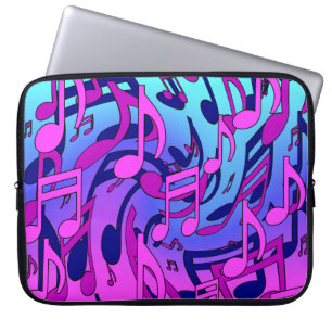 Capa Para Notebook Música Bonita Notas Musicais Animadas e Artísticas