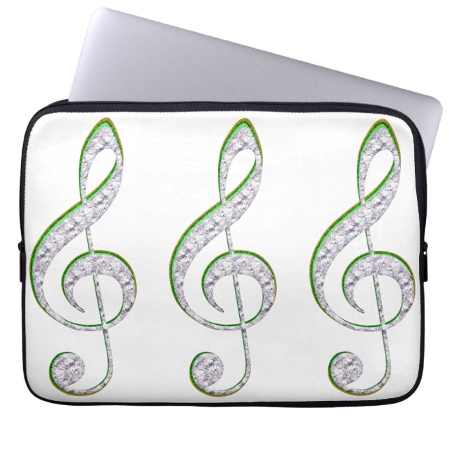 Capa Para Notebook MÚSICA Esmeralda e Folha de Diamante (Frente)