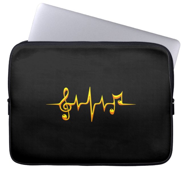 Capa Para Notebook Música Pulse Notes Clef Frequency Wave Sound (Frente)