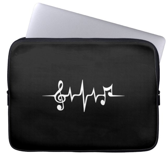 Capa Para Notebook Música Pulse Notes Clef Frequency Wave Sound (Frente)