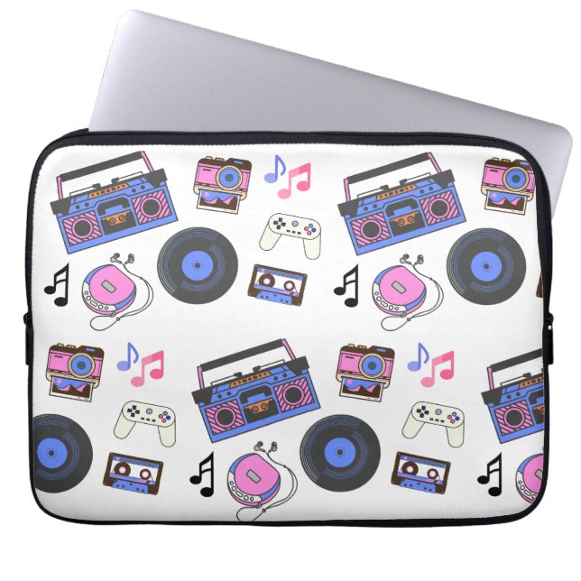 Capa Para Notebook Música Retro da Era de 1980 Nostálgica (Frente)