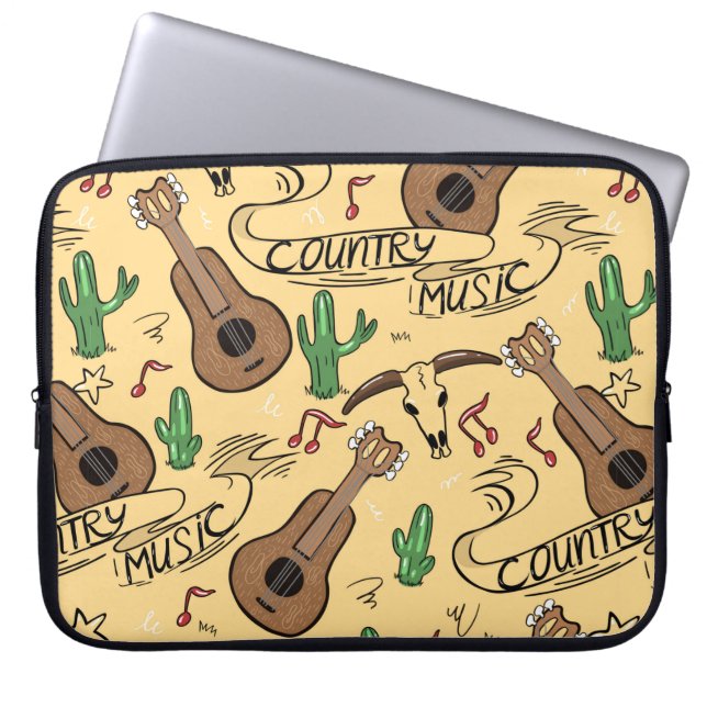Capa Para Notebook Música sertaneja sem descontinuidades com guitarra (Frente)
