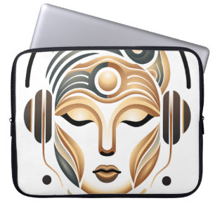 Capa Para Notebook Música Zen Minimalista Deusa Geométrica Abstrata