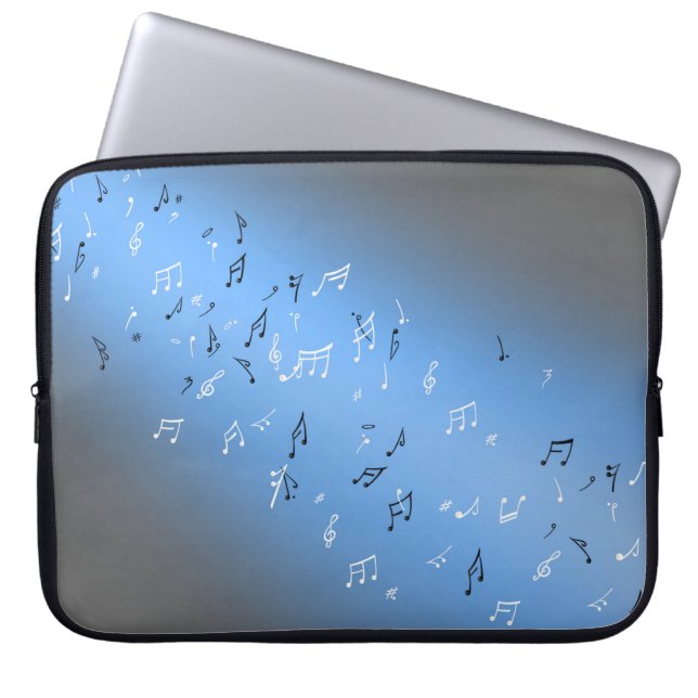 Capa Para Notebook Musical Notes Blue Moon (Frente)