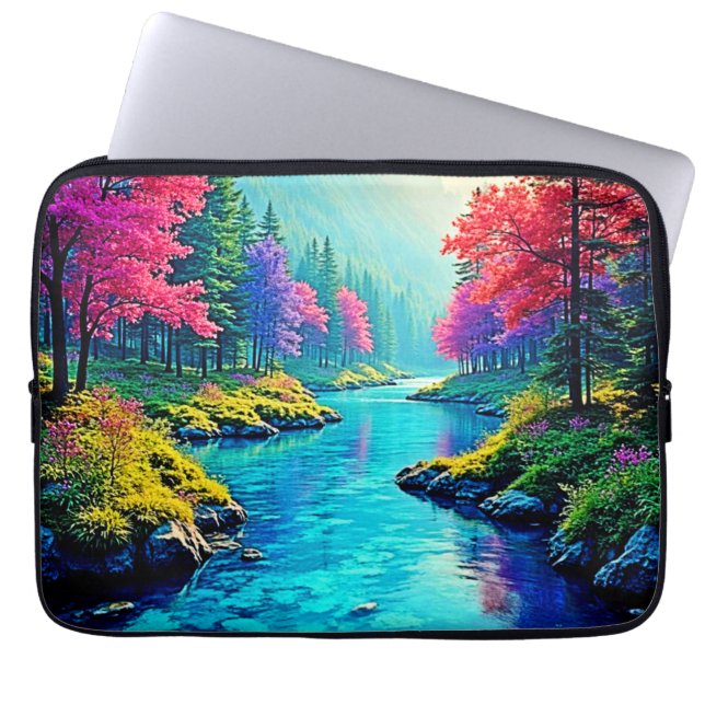 Capa Para Notebook Mystic River Dreamy Forest Path Design (Frente)