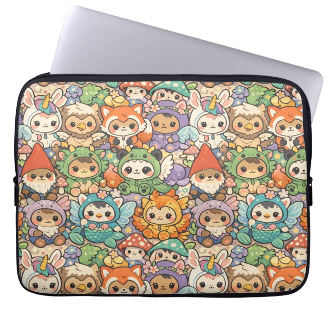 Capa Para Notebook Mythical Friends Parade | Cute Pastel Magic (Frente)