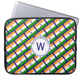 Capa Para Notebook NA MODA AZUL de Escritura Personalizada INDIA FLAG
