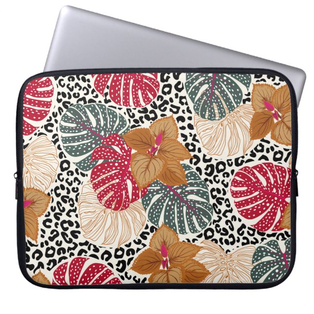 Capa Para Notebook Na moda bela impressão de floresta tropical sobre  (Frente)