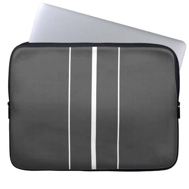 Capa Para Notebook Na moda Dark Cinza Branca de Corrida Vertical (Frente)