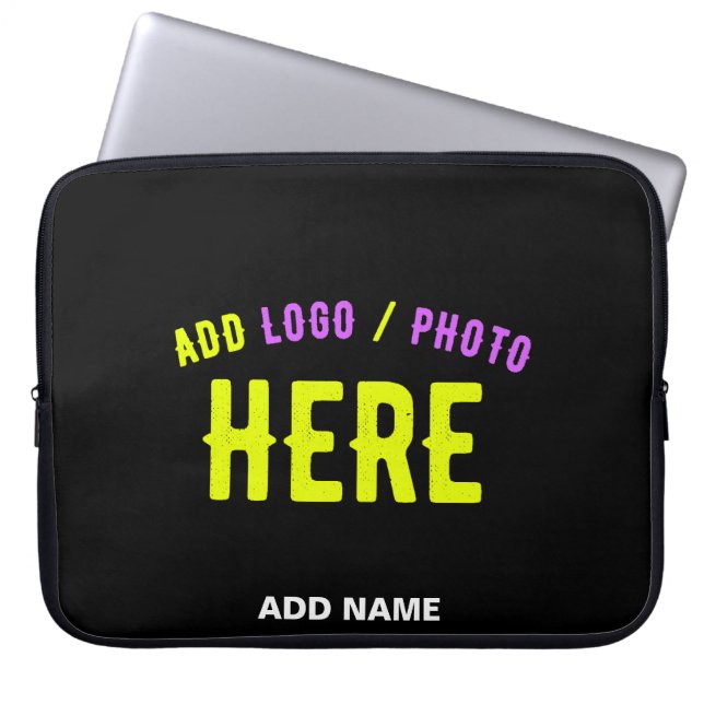 CAPA PARA NOTEBOOK NA MODA MODERNO PERSONALIZÁVEL NEGRO VERIFICADO CO (Frente)