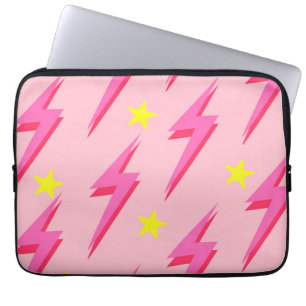 Capa Para Notebook Na moda Pink Lightning Bolsa de laptop para uso di