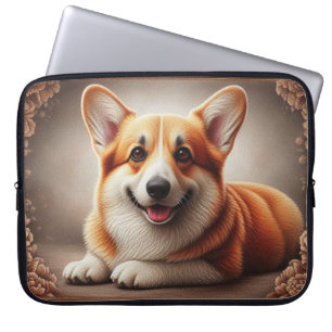 Capa Para Notebook Na moda Realista Borda Colorida Cão Browen