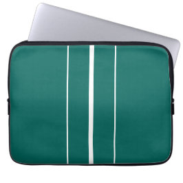 Capa Para Notebook Na moda Trendy Teal White - Bandas Verticais Verti