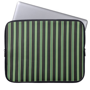 Capa Para Notebook Na moda Vintage Olive Sage Green Black 3D Striped