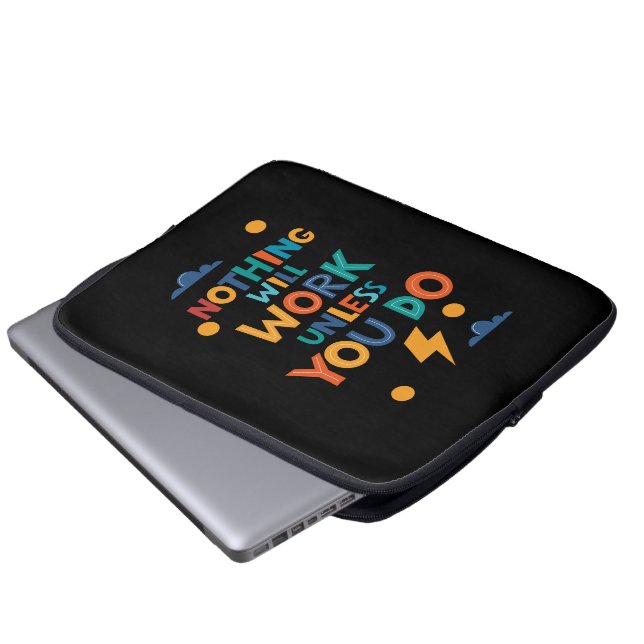 Capa Para Notebook Nada funcionará a menos que você faça inspiração (Frente Inferior)