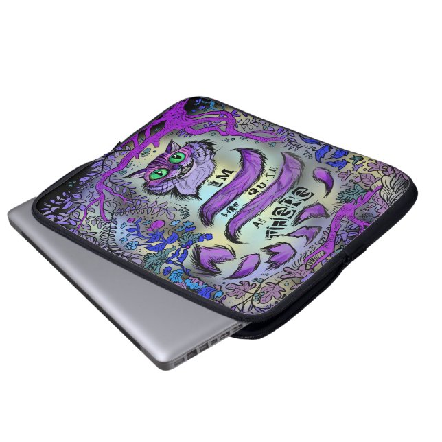 Capa Para Notebook Não Muito Lá, Gato Louco (Frente Inferior)