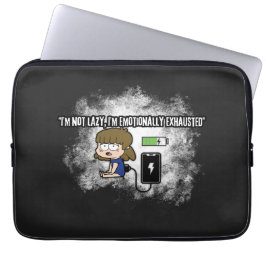 Capa Para Notebook Não sou preguiçoso, estou emocionalmente exausto -